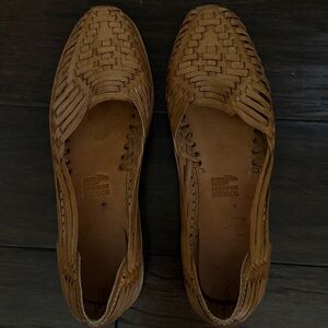 MX Authentic Handcrafted Leather Huarache Women’s Tan Woven Leather Shoes Size 9